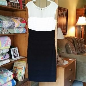 Classic Dress in Black and Ivory